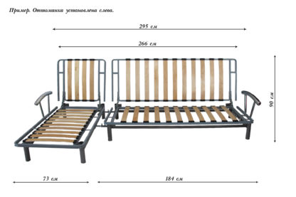Каркас углового дивана с подлокотниками серия "Конструктор"