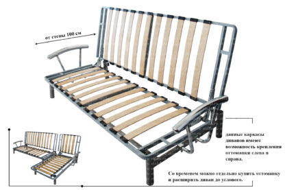 Каркас дивана книжка (финка) с подлокотниками серия "Конструктор"