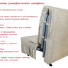 Универсальный складной матрас на диван аккордеон 80 "Камелия-80"