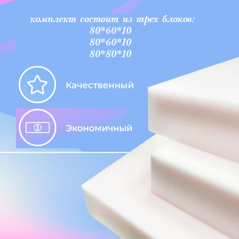 Поролон для дивана аккордеон 80