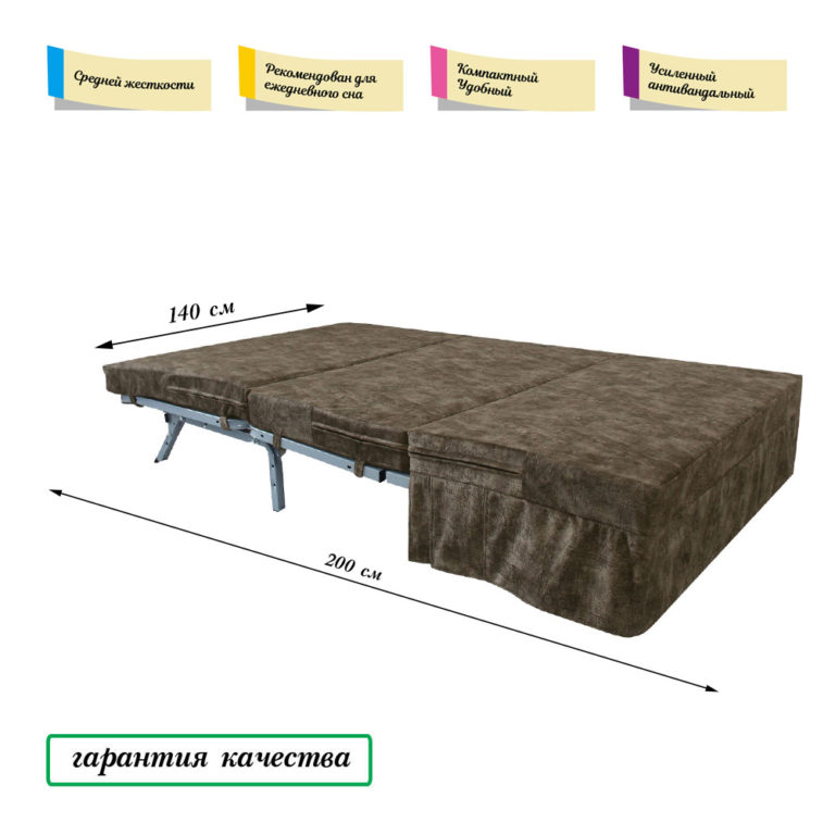 Диван 140 "Мокко" раскладной аккордеон Диван 140 "Мокко" раскладной аккордеон